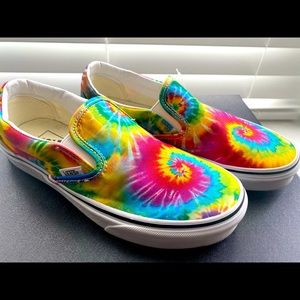 Vans slip on multi color skater shoe